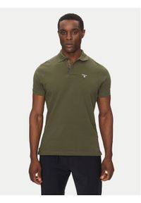 Barbour Polo Tartan MML0012OL51 Khaki Regular Fit. Typ kołnierza: polo. Kolor: brązowy. Materiał: bawełna #1