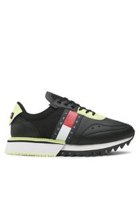 Tommy Jeans Sneakersy Cleated EM0EM01168 Czarny. Kolor: czarny. Materiał: materiał