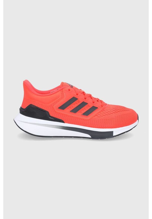 Adidas - adidas Buty EQ21 Run kolor pomarańczowy. Nosek buta: okrągły. Zapięcie: sznurówki. Kolor: pomarańczowy. Materiał: materiał. Sport: bieganie