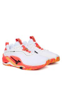 Mizuno Buty halowe Wave Stealth Neo 2 X1GA2400 Pomarańczowy. Kolor: pomarańczowy. Materiał: skóra. Model: Mizuno Wave #3
