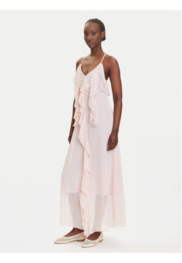 Vero Moda Sukienka wieczorowa Camille 10336405 Różowy Regular Fit. Kolor: różowy. Materiał: syntetyk. Styl: wizytowy