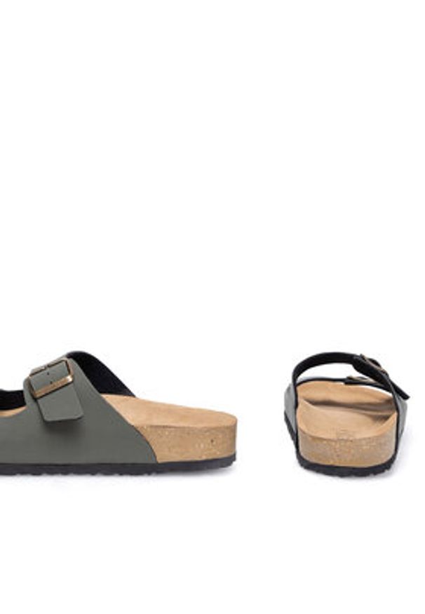 Inblu Klapki NU000012 022 Khaki. Kolor: brązowy