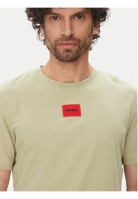 Hugo - HUGO T-Shirt Diragolino212 50447978 Zielony Regular Fit. Kolor: zielony. Materiał: bawełna