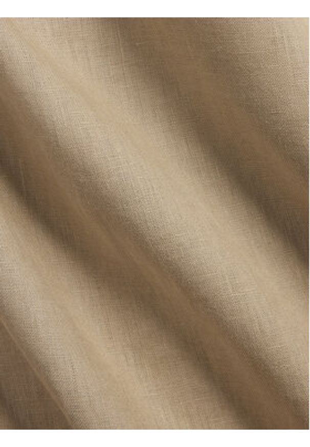 Polo Ralph Lauren Koszula 710968912003 Beżowy Custom Fit. Typ kołnierza: polo. Kolor: beżowy. Materiał: len