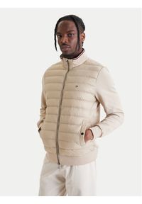 TOMMY HILFIGER - Tommy Hilfiger Kurtka przejściowa Mix Media Ess MW0MW41329 Beżowy Regular Fit. Kolor: beżowy. Materiał: bawełna #1