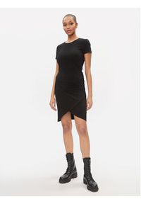 EA7 Emporio Armani Sukienka codzienna 3DTA62 TJ01Z 1200 Czarny Slim Fit. Okazja: na co dzień. Kolor: czarny. Materiał: bawełna. Typ sukienki: proste. Styl: casual #2