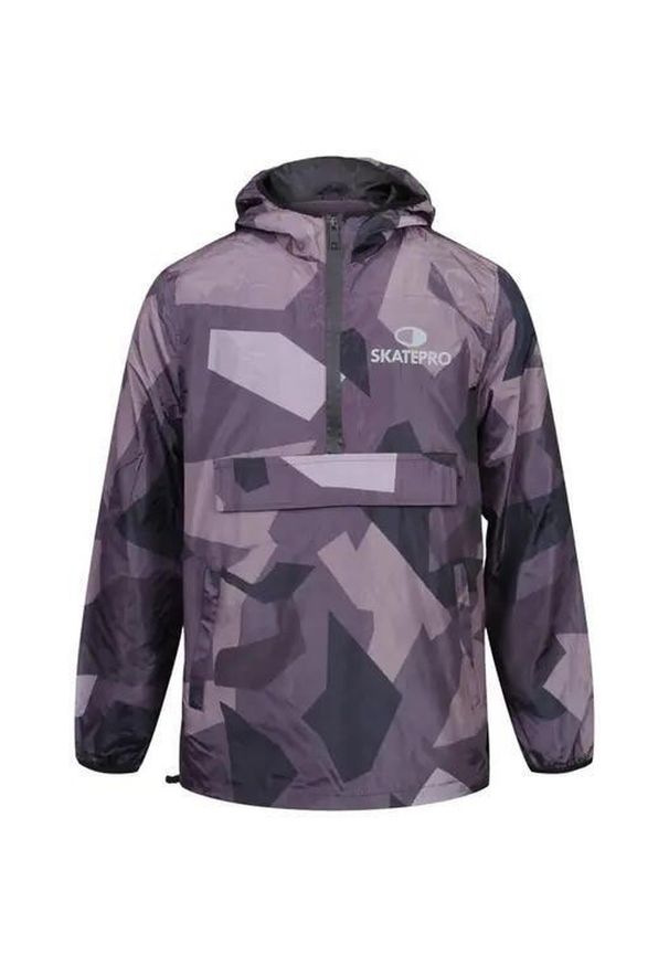 SKATEPRO - Odzież Outdoor unisex SkatePro Graphic Kurta Wiatrówka - 134-140 - Grey Camo. Kolor: czarny, szary, biały, wielokolorowy. Sport: outdoor