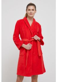 Kenzo szlafrok bawełniany kolor czerwony. Kolor: czerwony. Materiał: bawełna