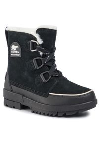 sorel - Śniegowce Sorel Torino II NL3488 Black 010. Kolor: czarny. Materiał: zamsz, skóra