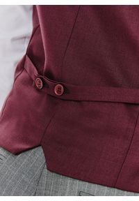 Pako Lorente - PAKO LORENTE – Gładka jednorzędowa kamizelka męska. Materiał: poliester, elastan, wiskoza. Wzór: gładki #9