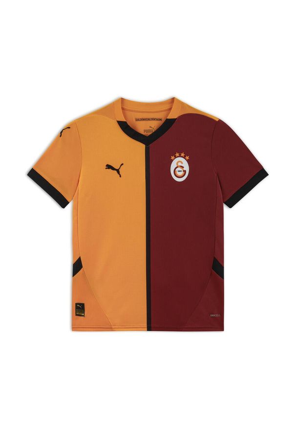 Puma - Młodzieżowa koszulka domowa Galatasaray SK 24/25 PUMA Red Rhythm Intense Orange. Kolor: żółty, czerwony, pomarańczowy, wielokolorowy
