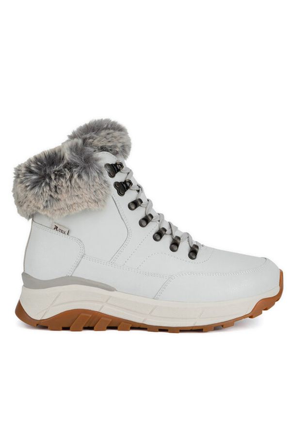 Rieker Revolution Lifestyle Botki W0063-80 Biały. Kolor: biały. Materiał: skóra