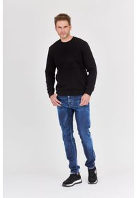 La Martina - LA MARTINA Czarna bluza męska z tłoczonym logo, Rozmiar 3XL. Kolor: czarny. Długość rękawa: długi rękaw #3