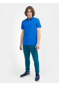 4f - Spodnie dresowe joggery męskie. Kolor: niebieski. Materiał: dresówka