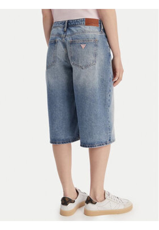 Guess Jeans Szorty jeansowe W6GD1D D6363 Niebieski Baggy Fit. Kolor: niebieski. Materiał: bawełna