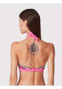 TOMMY HILFIGER - Tommy Hilfiger Góra od bikini Triangle Fixed UW0UW02696 Różowy. Kolor: różowy. Materiał: syntetyk #2