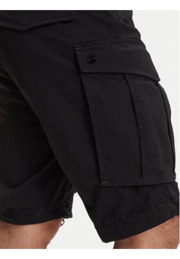 G-Star RAW - G-Star Raw Szorty materiałowe Rovic Zip D26214-5126 Czarny Relaxed Fit. Kolor: czarny. Materiał: bawełna
