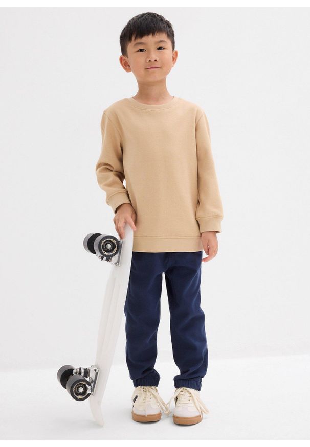 bonprix - Bluza z miękkiego materiału z bawełną (2 szt.). Kolor: niebieski. Materiał: bawełna, materiał