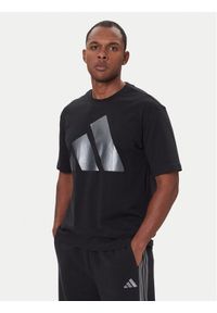 Adidas - adidas T-Shirt JM1709 Czarny Loose Fit. Kolor: czarny. Materiał: bawełna