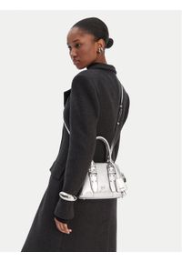 Pinko - PINKO Torebka Bowling Bag Zip Mini AI 25-26 PLTT 105333 A0QO Srebrny. Kolor: srebrny. Materiał: skórzane #1