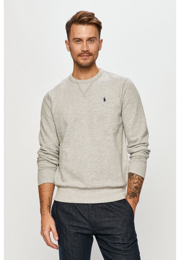Polo Ralph Lauren - Bluza. Okazja: na co dzień. Typ kołnierza: polo. Kolor: szary. Styl: casual