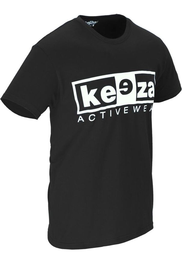 Koszulka sportowa KEEZA Junior bawełniana. Kolor: czarny. Materiał: bawełna. Sport: piłka nożna