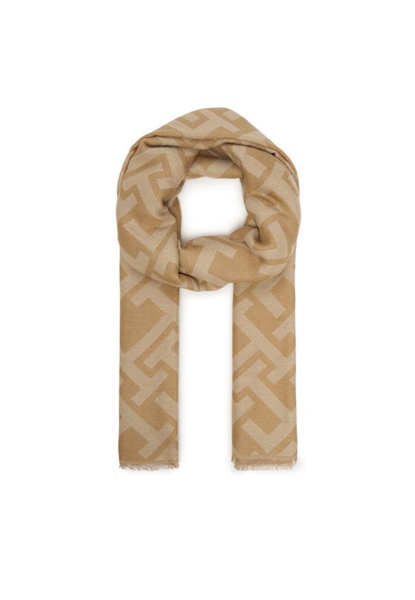 TOMMY HILFIGER - Tommy Hilfiger Szal Th Monogram Heavy Scarf AW0AW18051 Beżowy. Kolor: beżowy. Materiał: materiał