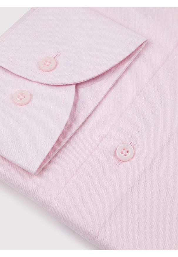 Pako Lorente - PAKO LORENTE – Koszula męska z długim rękawem w kolorze różowym. Typ kołnierza: kołnierzyk włoski. Kolor: różowy. Materiał: bawełna. Długość rękawa: długi rękaw. Długość: długie. Wzór: gładki. Styl: elegancki