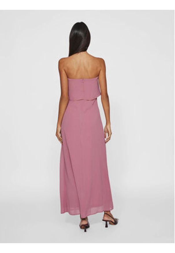 Vila Sukienka wieczorowa Milina 14094089 Różowy Regular Fit. Kolor: różowy. Materiał: syntetyk. Styl: wizytowy