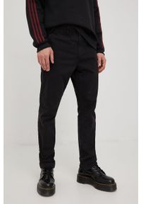 Superdry spodnie męskie kolor czarny w fasonie chinos. Kolor: czarny. Materiał: tkanina #3