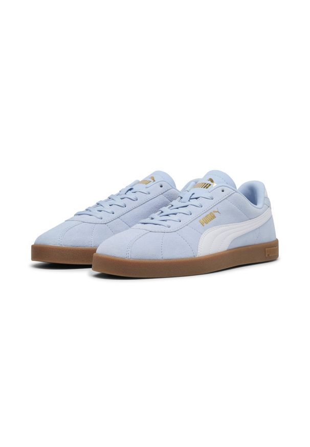 Puma - Sneakersy zamszowe unisex PUMA Club II PUMA Haute Tropic White Gold Blue. Kolor: biały, wielokolorowy, żółty. Materiał: zamsz. Sport: turystyka piesza