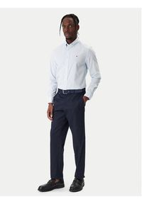 TOMMY HILFIGER - Tommy Hilfiger Koszula Gingham MW0MW41713 Błękitny Regular Fit. Kolor: niebieski. Materiał: bawełna #4