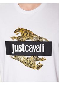 Just Cavalli T-Shirt 74OBHF07 Biały Regular Fit. Kolor: biały. Materiał: bawełna #4