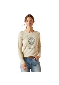 Damska koszulka z długim rękawem Ariat Ritzy. Kolor: beżowy. Długość rękawa: długi rękaw. Długość: długie. Styl: elegancki #1