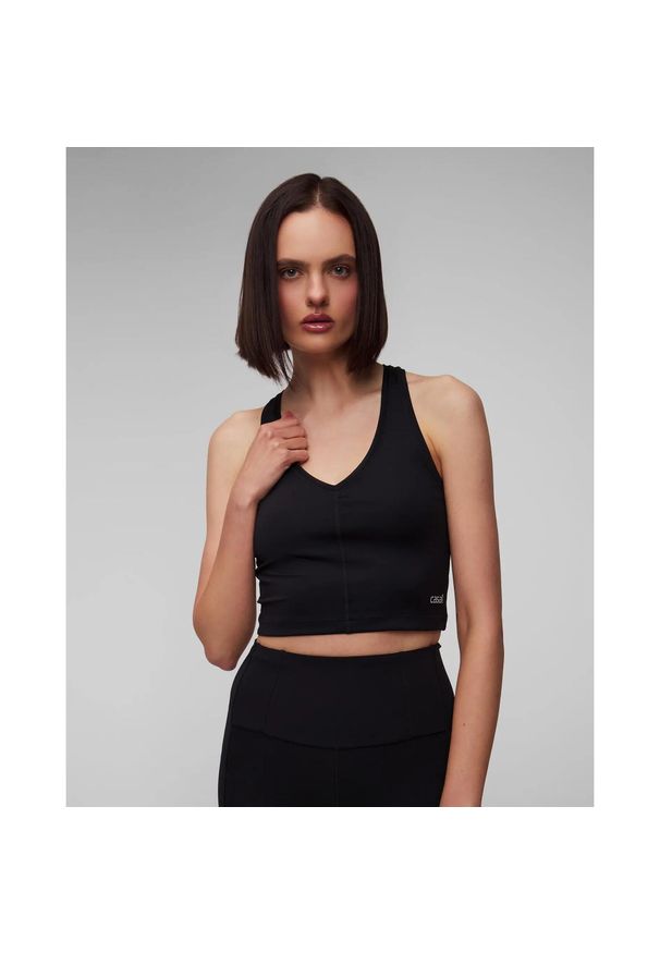 CASALL - Top sportowy Casall Sharp Back damski trening fitness szybkoschnący. Kolor: czarny. Styl: sportowy