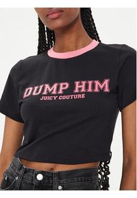 Juicy Couture T-Shirt Dump Him JCWCT23314 Czarny Slim Fit. Kolor: czarny. Materiał: bawełna #3