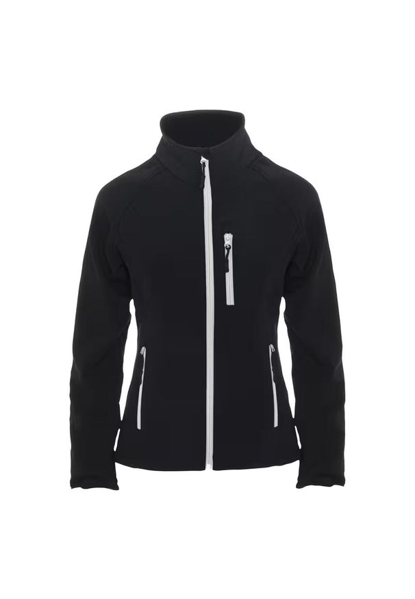 ROLY - Kurtka Damska Antartida Soft Shell. Kolor: czarny. Sport: turystyka piesza