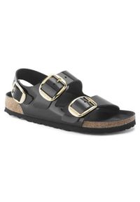 Buty do chodzenia damskie Birkenstock Milano Big Buckle. Kolor: czarny. Materiał: materiał