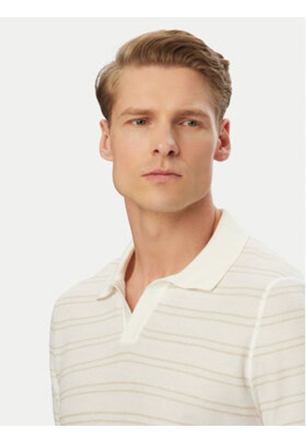 BOSS Polo H-Narciso 50560483 Biały Regular Fit. Typ kołnierza: polo. Kolor: biały. Materiał: bawełna