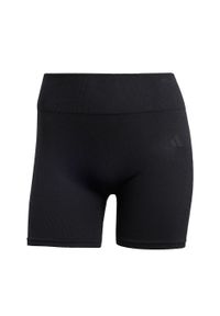 Adidas - Legginsy z dzianiny o długości 4 cali Workout Essentials. Kolor: czarny. Materiał: dzianina. Technologia: ClimaCool (Adidas)