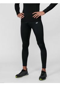 4f - Legginsy treningowe męskie. Kolor: czarny. Materiał: włókno, materiał, skóra. Sport: fitness #2