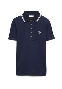 Tory Burch - TORY BURCH - Granatowa koszulka polo. Typ kołnierza: polo. Kolor: niebieski. Materiał: jeans, bawełna. Styl: klasyczny, elegancki #2