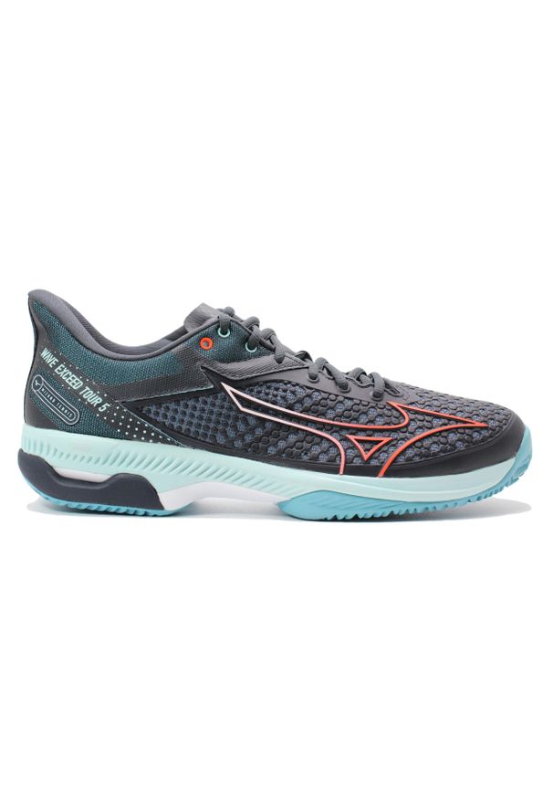 Buty do tenisa męskie Mizuno Wave Exceed Tour 5 CC. Kolor: czerwony, niebieski, wielokolorowy, czarny. Model: Mizuno Wave. Sport: tenis