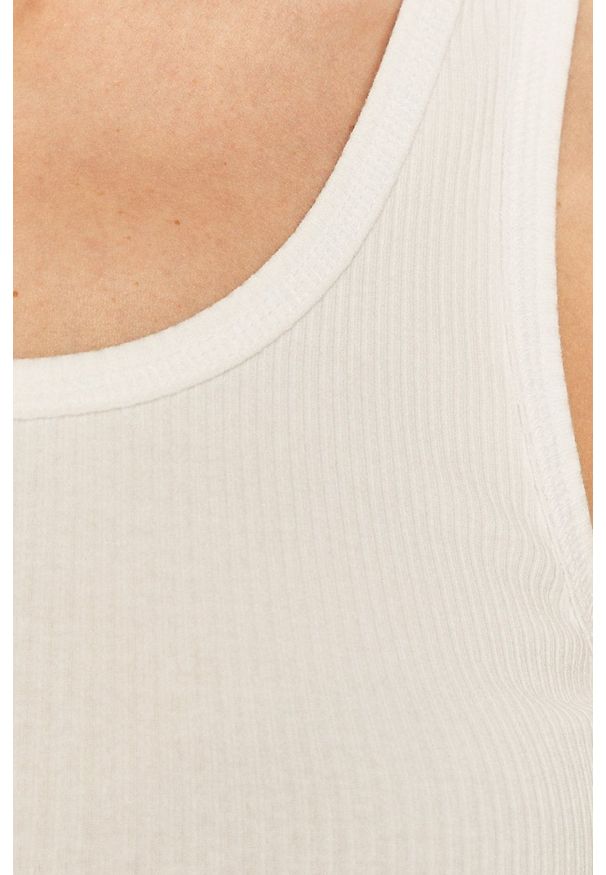 Dr. Denim - Top. Kolor: biały. Materiał: denim
