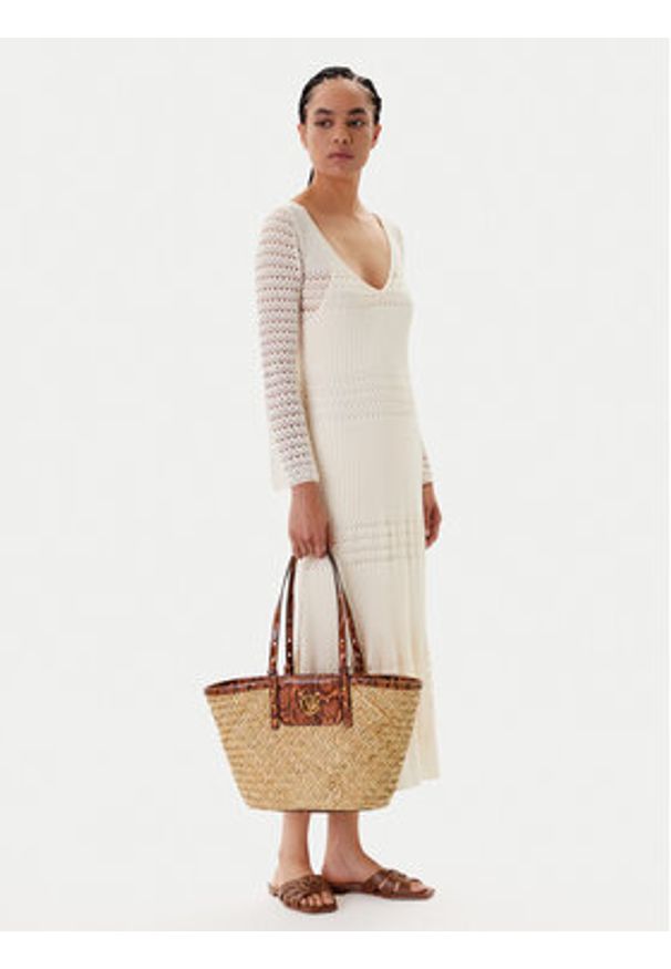Pinko - PINKO Torebka Love Summer Basket PE 25 PLTT 103324 A2GO Beżowy. Kolor: beżowy