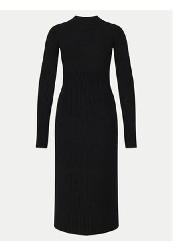 STAUD Sukienka dzianinowa Ramona R24F2208WN Czarny Slim Fit. Kolor: czarny. Materiał: syntetyk