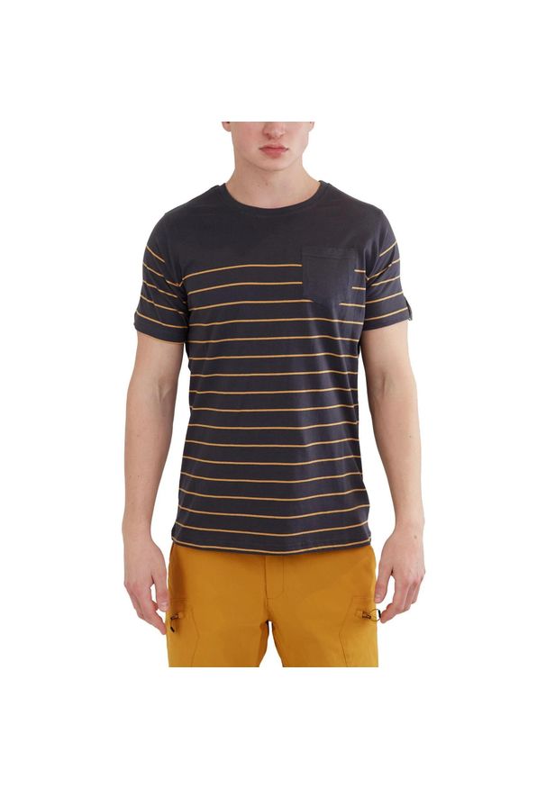 FUNDANGO - T-shirt męski Fundango Jaggy Pocket z krótkim rękawem. Kolor: szary. Długość rękawa: krótki rękaw. Długość: krótkie