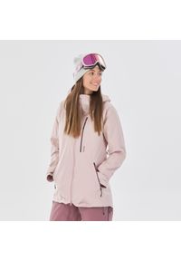 WEDZE - Kurtka narciarska damska Wedze FR500 New Padding. Kolor: różowy. Materiał: materiał. Długość: długie. Sport: narciarstwo