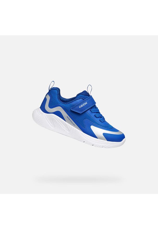 Geox - Buty GEOX J SPRINTYE BOY WR Niebieski. Okazja: na co dzień. Kolor: niebieski. Materiał: syntetyk, tkanina