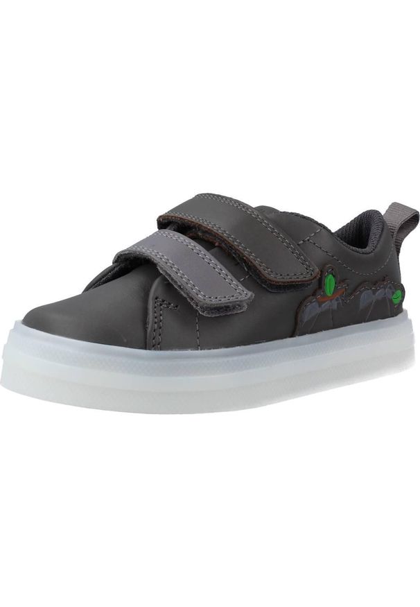 Clarks - Buty CLARKS FLARE BUG T Szary. Kolor: szary. Materiał: tkanina, skóra. Sport: turystyka piesza